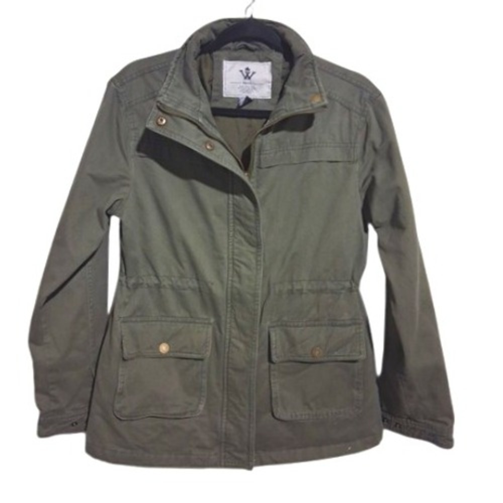 WenVen Women's size Medium Casual Military Field Utility Anorak Coat Jacket